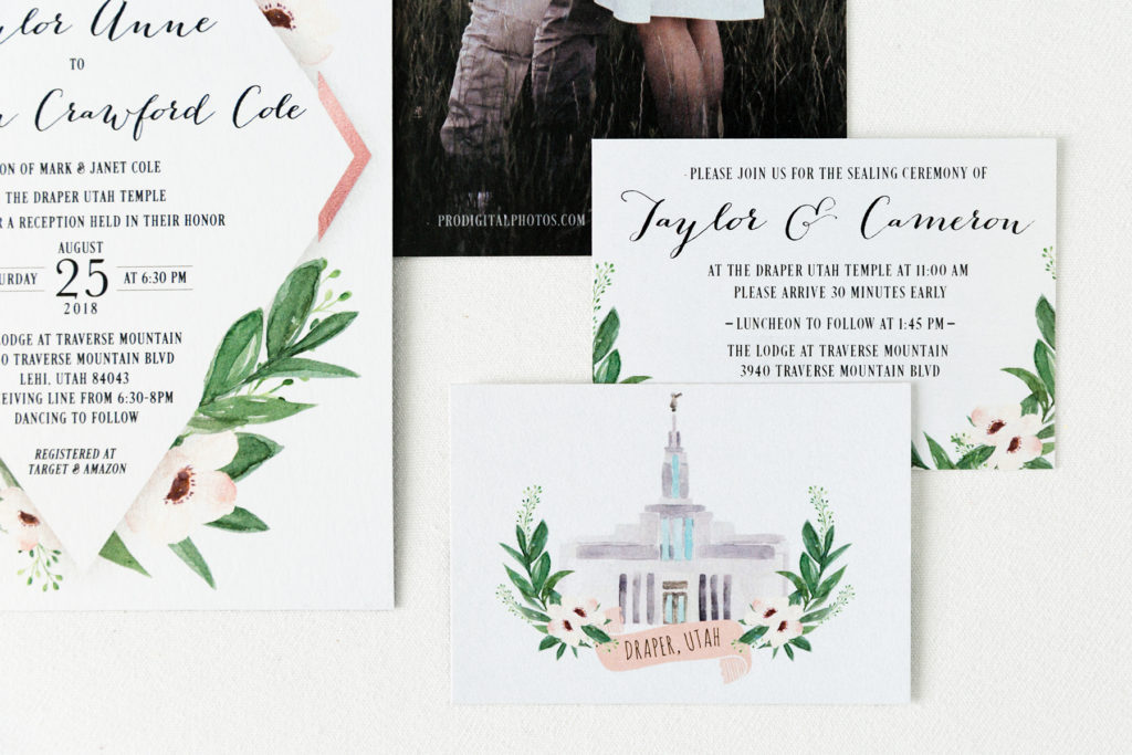 Utah Wedding Photographer, Utah Invitation Design